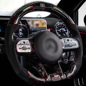 <span class=keywords><strong>Volant</strong></span> en carbone rouge forgé à LED personnalisé pour modèles <span class=keywords><strong>AMG</strong></span> a C E GLE GLC S CLA 2015-2024 Upgrade - Product Image 5