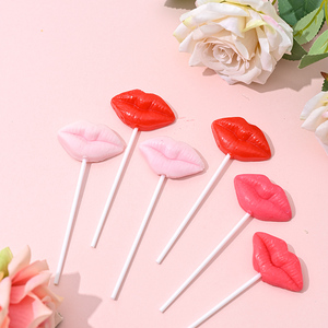 Cadeau romantique pour la Saint-Valentin, sucette dure en forme de lèvres de 12 g dans une boîte PDQ pour les cadeaux de mariage et les événements festifs - Product Image 3