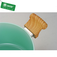 Casserole antiadhésive en céramique en aluminium forgé avec couvercle en verre Petite marmite à soupe et marmite à lait pour cuisinières à induction au gaz
