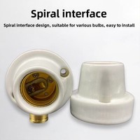 Nouvelle douille à vis en céramique pour ampoule, base tout céramique 250V 400mA, pour ampoules LED usage domestique, prises de lampe filetées, vente en gros