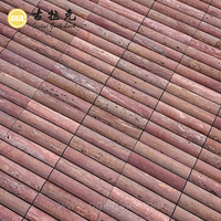 Carreaux de marbre travertin rouge naturel, panneau cannelé, mosaïque de marbre pour décoration murale