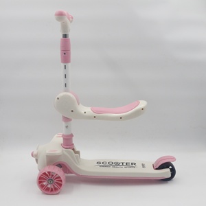 สกู๊ตเตอร์แบบถีบ2-in-1ล้อไฟ LED และแฮนด์จับปรับความสูงได้3ระดับสำหรับเด็กวัยหัดเดิน - Product Image 3