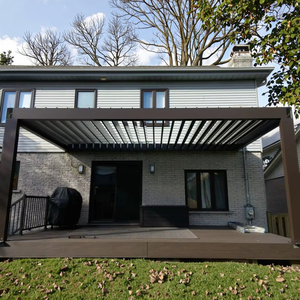 Auvent <span class=keywords><strong>de</strong></span> porte d'entrée extérieur motorisé en alliage d'aluminium imperméable SINGO Bioclimatique pour <span class=keywords><strong>grand</strong></span> jardin - Product Image 1