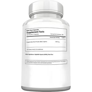 Cápsulas de raíz de remolacha roja con logotipo privado Cápsulas de extracto de raíz de remolacha roja vegana orgánica Apoya el equilibrio corporal y el sistema inmunológico - Product Image 4