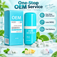 Comprimés de dentifrice personnalisés à la menthe pour le nettoyage buccal, l'haleine fraîche, la protection de l'hygiène bucco-dentaire et granules de bain de bouche probiotiques