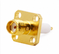 Conector RF SMA-KFD22 SMA Hembra de Montaje en Brida, 50 Ohmios, DC-6GHz, Conector Coaxial para Antena y Comunicación Inalámbrica