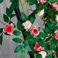 Vigne de fleurs artificielles décorative pour balcon, vigne de théier en soie, fausses fleurs, lierre décoratif pour plafond, rotin