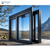 Fenêtres à battants et coulissantes en aluminium résidentielles, design moderne, double vitrage, couleur personnalisée, verre acoustique insonorisant