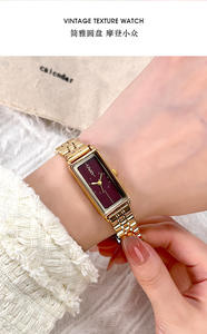 Reloj de Mujer de Lujo, Personalizado, de Alta Gama, con Correa de Acero Rectangular, Estilo Vintage, de Cuarzo - Product Image 3