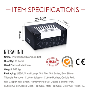 Rosalind Dụng Cụ Làm Móng Bộ Dụng Cụ Sơn Mài Sơn Móng Tay Màu Sắc Nghệ Thuật Bộ Sơn Bóng Đèn Uv/Led Nhãn Hiệu Riêng Để Làm Móng - Product Image 6