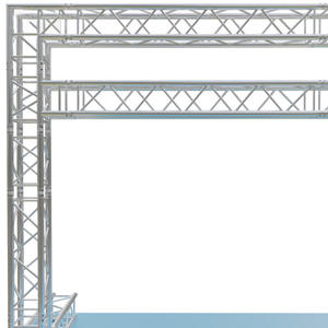 Support d'affichage publicitaire pliable en alliage d'aluminium F34 à double couche, robuste, portable, avec tube principal d'angle de 90 degrés, 50*2 mm - Product Image 4