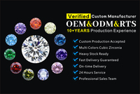 Pierres CZ résistantes à la chaleur, taille ronde, multicolores, zircone cubique 5A 7A 8A, pierres précieuses synthétiques en vrac CZ