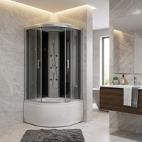 Cabine de douche numérique intelligente étanche avec base anti-fuite pour studio de location