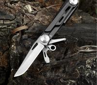 Pratique Nouveau EDC Multi-Fonction En Acier Inoxydable Couteau De Poche Portable Mini Couteau Pliant pour La Nature En Plein Air Pour La Survie Noir