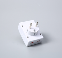 Konverter steker adaptor perjalanan, colokan Inggris 13A steker multi-guna dengan lampu indikator