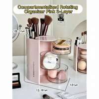 Nouvelle boîte de rangement cosmétique en plastique anti-poussière pour produits de beauté, houppettes, coussinets de maquillage et coquilles de fond de teint sur coiffeuse