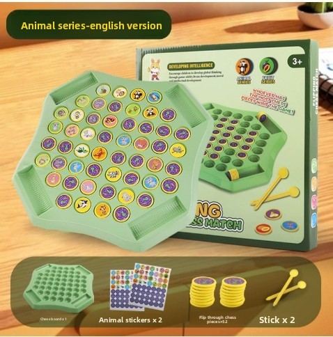 [Animal King] Ajedrez invertido para 4 personas (52 piezas + 2 trazos)