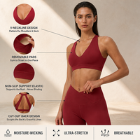 Soutien-gorge de sport respirant pour femme, col en V, dos ouvert, haute élasticité, séchage rapide, nouvelle collection, vêtements d'entraînement fitness