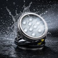 Projecteur de piscine plat DMX512 étanche IP68 en acier inoxydable 304, changement de couleur 2700-7000K, garantie 5 ans pour fontaine