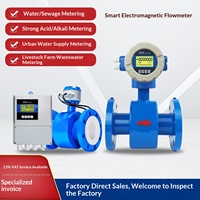 Flowmeter Elektromagnetik Air Limbah Cairan Asam-Basa Tampilan Digital Elektronik Sensor Presisi Tinggi Terintegrasi Pipa