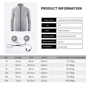 قميص صيفي لتكييف الهواء للرجال, قميص تبريد للسفر مع سترة بمروحة - Product Image 6