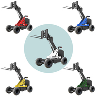Livraison rapide 1 tonne 1.5 tonnes CE 4 roues motrices 4wd Mini petite télécommande Portable tout terrain transpalette chariot élévateur électrique