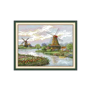 High quality landscape Embroidery DIY Hand Cross Stitch Knitting