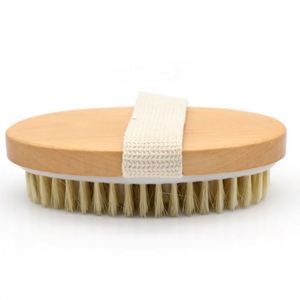 Bathroom Accessories Wooden Handle <b>Bath</b> Brush with Natural Soft Bristle - Product Image 4