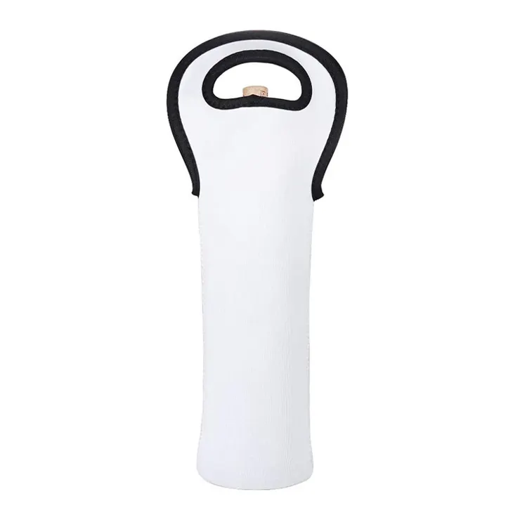 Neoprene Blank Wine Bottle Cooler/Sleeve Carrier Bag White For Sublimation