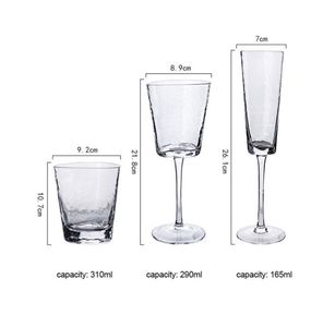 แก้วไวน์แดงขอบทองลายตอกสีทองหรูหราสำหรับงานแต่งงาน - Product Image 4