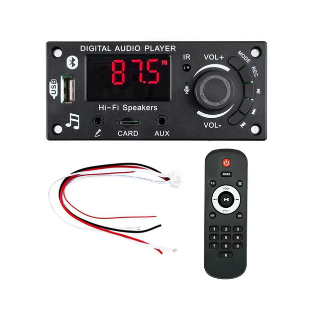 Sound Of Nature 12V 2*50W Digital Power Amplifier Stereo  MP3  Reproductor Colorful Dancing  Display BT Mp3 usb player For Car