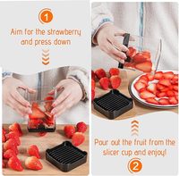 Creatieve keukenhulpmiddelen Nieuwe roestvrijstalen fruit- en groentesnijder met patroonsnijder voor uw keuken