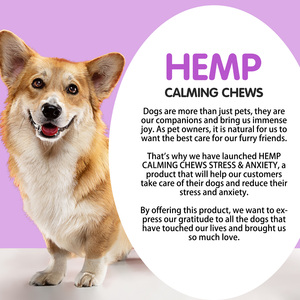 Worafy ayuda a mantener la calma apoya la <span class=keywords><strong>ansiedad</strong></span> y el estrés suave masticar cáñamo calmante suplemento alimenticio para mascotas - Product Image 5