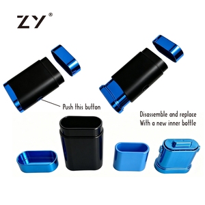 Mini Oval Solid Anti Bacterial Bpa Free PET Twist up Slim &amp; Face Cream Oval Shape Container <strong>Suncream</strong> Crown Cap Deodorant <strong>Stick</strong> - Product Image 3