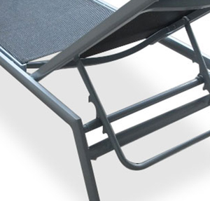 แปรงอลูมิเนียมปรับลานเฟอร์นิเจอร์พัดลมอากาศชายหาดเลานจ์เก้าอี้พักผ่อนกลางแจ้งเก้าอี้อาบแดด - Product Image 4