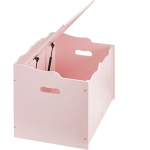 Màu Hồng Bằng Gỗ Hộp Đồ Chơi Tổ Chức Lưu Trữ Ngực 30X18X19 Inch Trẻ Em Phòng Trang Trí Nội Thất Đồ Chơi Lưu Trữ Giải Pháp - Product Image 3
