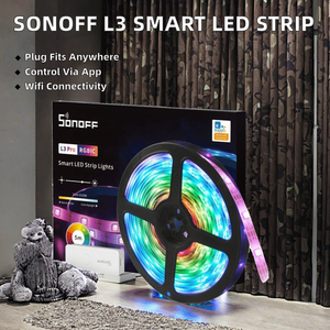 Para tira de luz <span class=keywords><strong>LED</strong></span> inteligente RGB para Bluetooth <span class=keywords><strong>WiFi</strong></span> Compatible con Alexa y EWelink APP Control de voz Salute Alice Google - Product Image 1