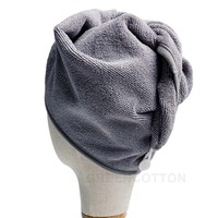 Bonnet de séchage des cheveux en microfibre avec logo personnalisé, serviette anti-frisottis pour cheveux, enveloppe ultra-absorbante, turban pour cheveux, bonnet de douche à séchage rapide