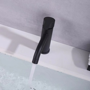 Rubinetto Monocomando <span class=keywords><strong>in</strong></span> <span class=keywords><strong>Acciaio</strong></span> Inox Nero <span class=keywords><strong>per</strong></span> Lavabo, Miscelatore Acqua Calda e Fredda con Montaggio a Foro Singolo <span class=keywords><strong>per</strong></span> <span class=keywords><strong>Bagno</strong></span> - Product Image 6
