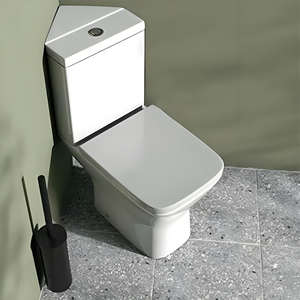Sanitario de cerámica moderno y elegante personalizado Vaso <span class=keywords><strong>Inodoro</strong></span> Altura cómoda <span class=keywords><strong>Inodoro</strong></span> de esquina sin montura Función de doble descarga Diseño de fácil uso - Product Image 3