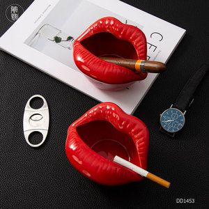 Cenicero de Cerámica Artesanal con Bolsillo, Impreso a Color, Lindo y Creativo, Rojo y Rosa, para Cigarrillos, con Logotipo Personalizado, Venta al por Mayor - Product Image 6