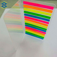 Blocs-notes personnalisés en gros aux couleurs vives, notes adhésives de bureau, marque-pages en film PET autocollants, onglets d'indexation personnalisés