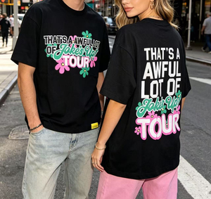 En stock: Camisetas Oversize para Hombre con Estampado Escaneable, Estilo Americano Minimalista, Moderno, Holgado e Informal, con la frase 'THAT'S A AWFUL LOT OF COUPH SYRUP' - Product Image 5