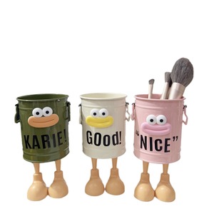 Creative Quirky Metal Pen Holder Round Desktop Storage <b>Box</b> For Students Office Girls <b>Large</b> Capacity Cute Design - Product Image 5