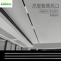 Diffuseur linéaire caché moderne pour CVC, VAV réglable, en alliage d'aluminium durable, pour ateliers, bureaux commerciaux, aéroports