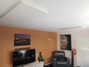 Chauffage électrique au plafond infrarouge à commande à distance solaire de haute qualité 650 watts, ventilateur contrôlé par application, économie d'énergie - Product Image 5