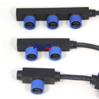 Conectores Impermeables IP68 M15 Macho y Hembra con Cables de 20cm, Enchufe para Luces LED, Material de Contacto de Cobre, 10A, Nylon