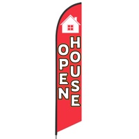 Drapeau de plage personnalisé imprimé 2,3 x 11,1 pieds, technique d'impression numérique double face, motif plume, pour événement ou maison ouverte
