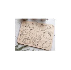 Puzzle en bois inspiré de Montessori pour les tout-petits et les enfants, encourageant l'apprentissage et le jeu imaginatif - Product Image 1