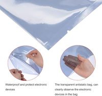 Sac antistatique refermable avec logo personnalisé, transparent, ESD, résistant à l'humidité, pour composants électroniques PCBA, usine